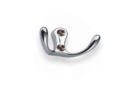 Крючок 003 - 2-х рожковый малый, матовый хром RIFF