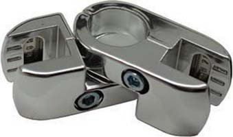 Держатель панели / стекла поворотный D=25 хром