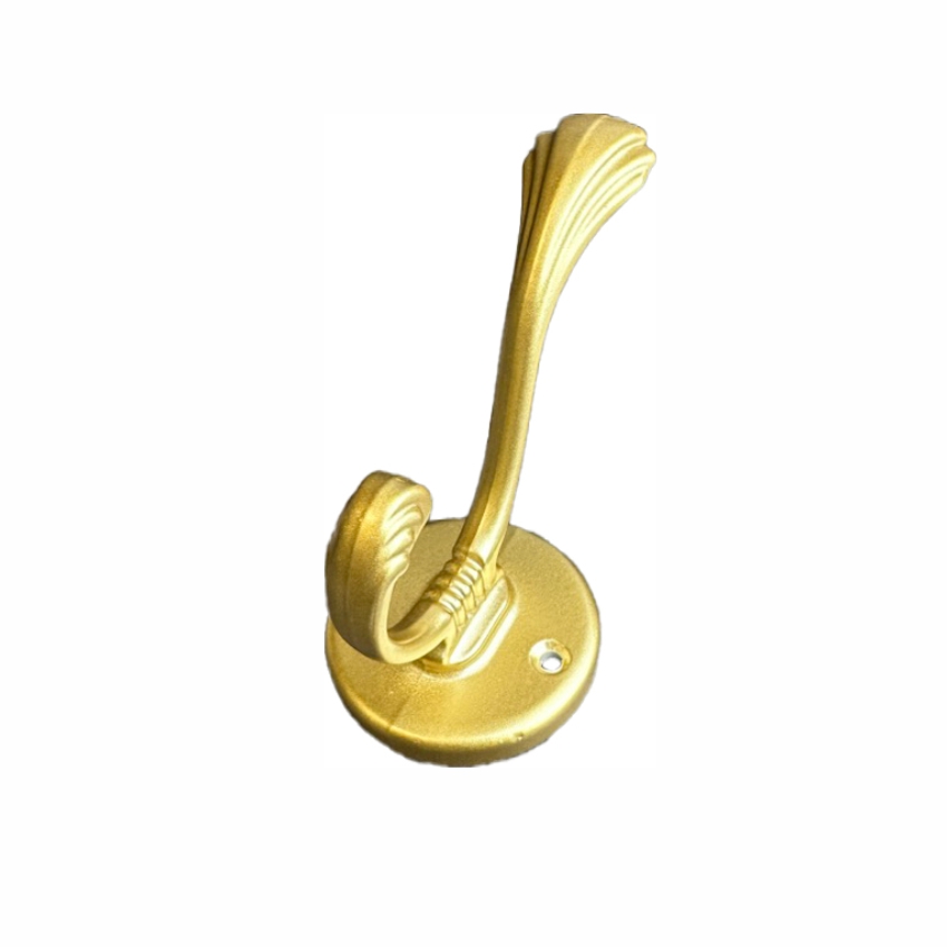 Крючок 042 - 2-х рожковый, золото матовый