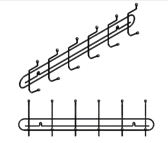 Вешалка 6-ти крючковая 830*90*200
