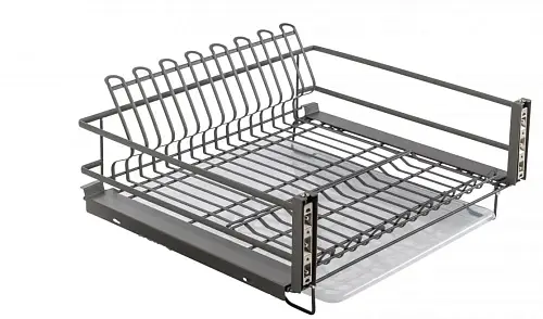 Посудосушитель с поддоном в нижнюю базу 600мм MOVIX, антрацит GTV