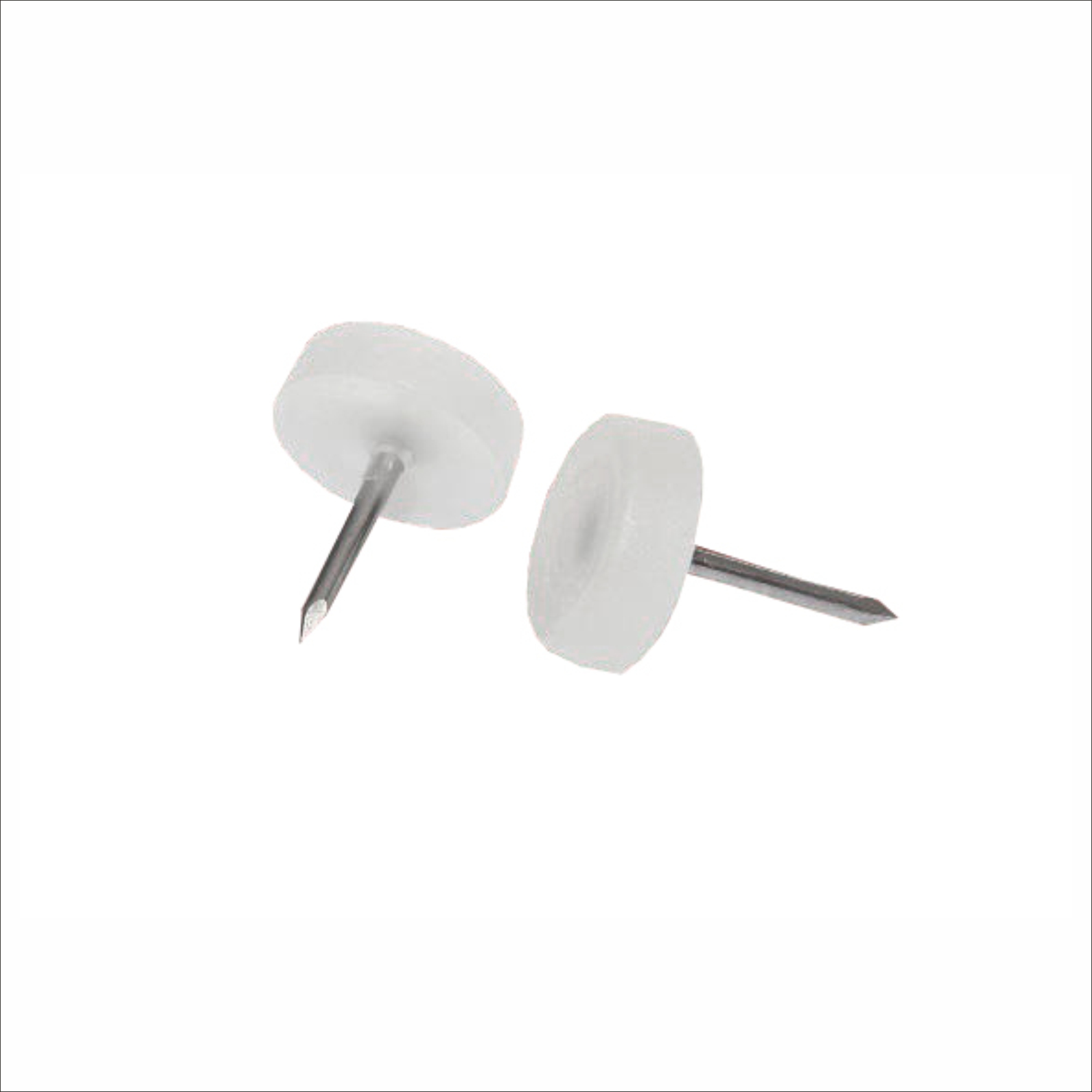 Подпятник с гвоздем пластиковый черный