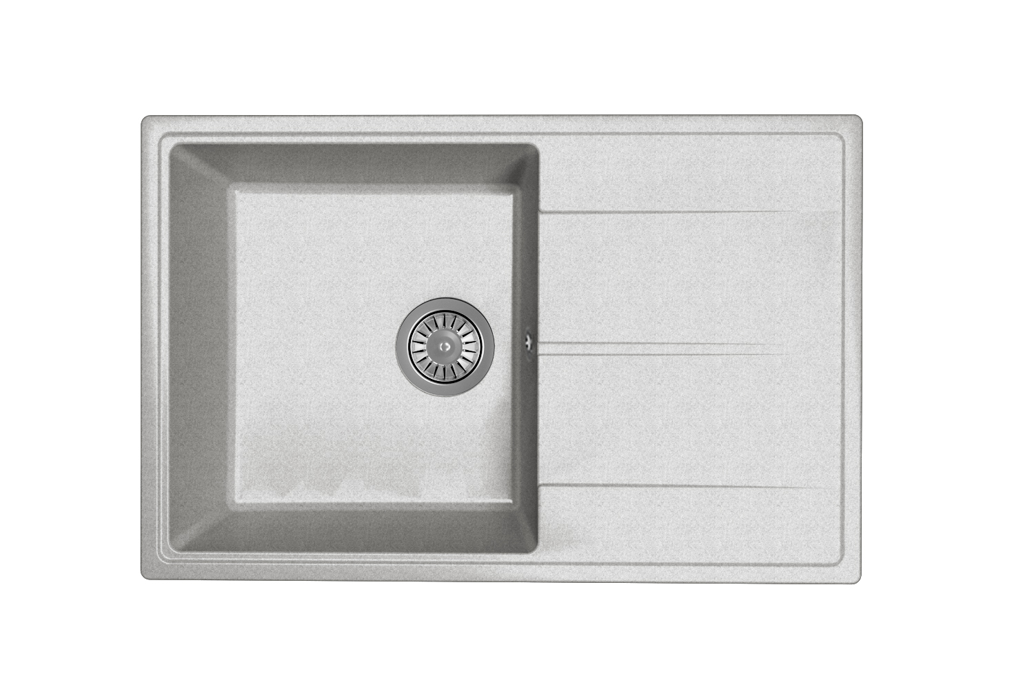 Мойка "Оливия" 740*480*180мм серый, б/сифона