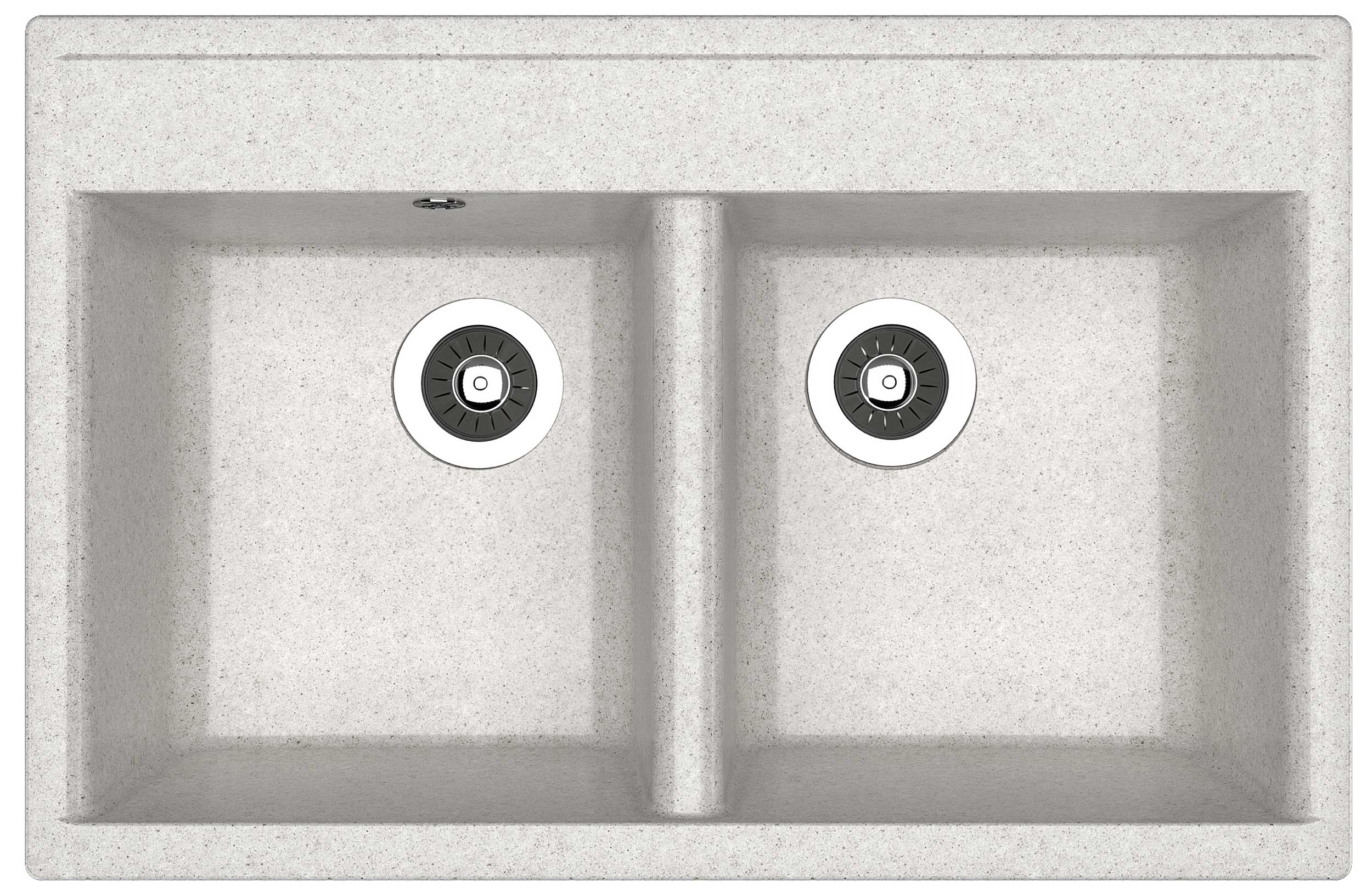 Мойка "Астра" 780*510*217мм две чаши, серый