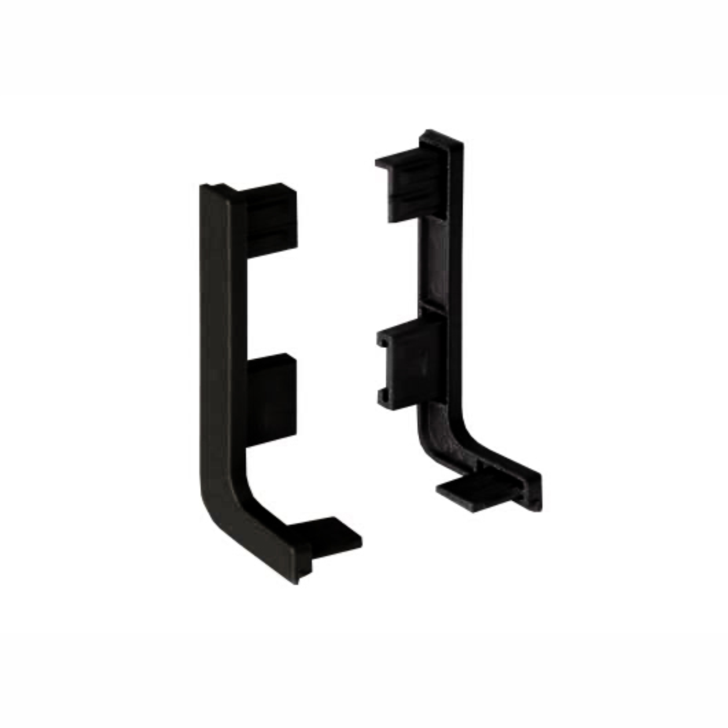 Комплект открытых заглушек для Г-образного профиля черный /2шт/