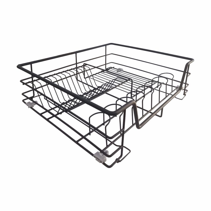 Посудосушитель с поддоном в нижнюю базу D425*W564*H185 RIFF с доводчиком,черный
