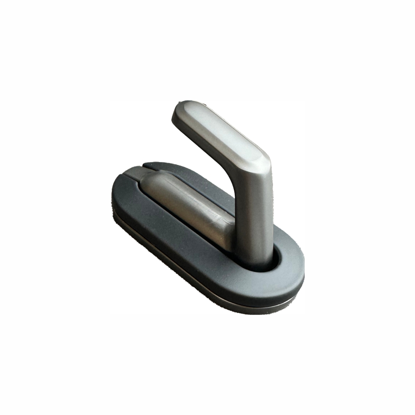 Крючок 038 - однорожковый, черный/серый