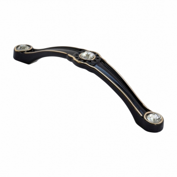 Ручка-скоба 307-096, черный/золото