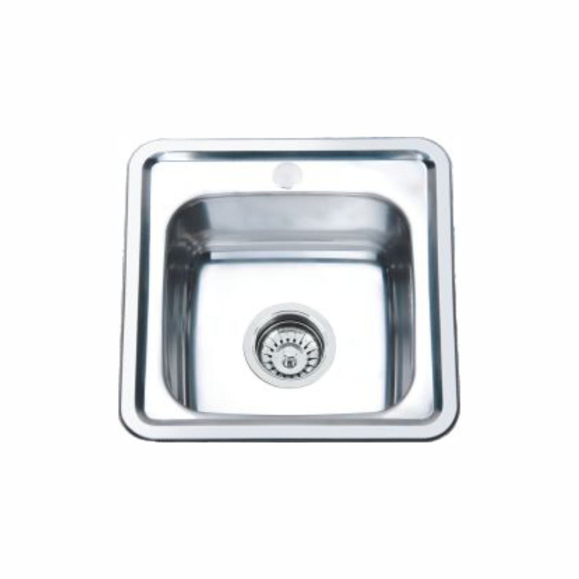 Мойка врезная 380*380*150мм /0,6/, матовая /сифон с переливом в комплекте/