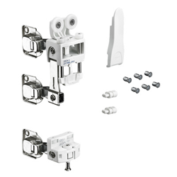 Комплект для 1 двери (25 кг). с 2мя створками WingLine L Push to move, левый, белый