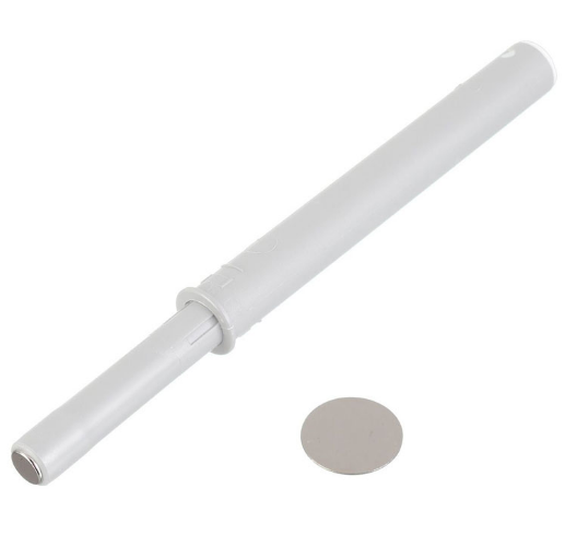 Отбойник врезной с магнитным окончанием белый