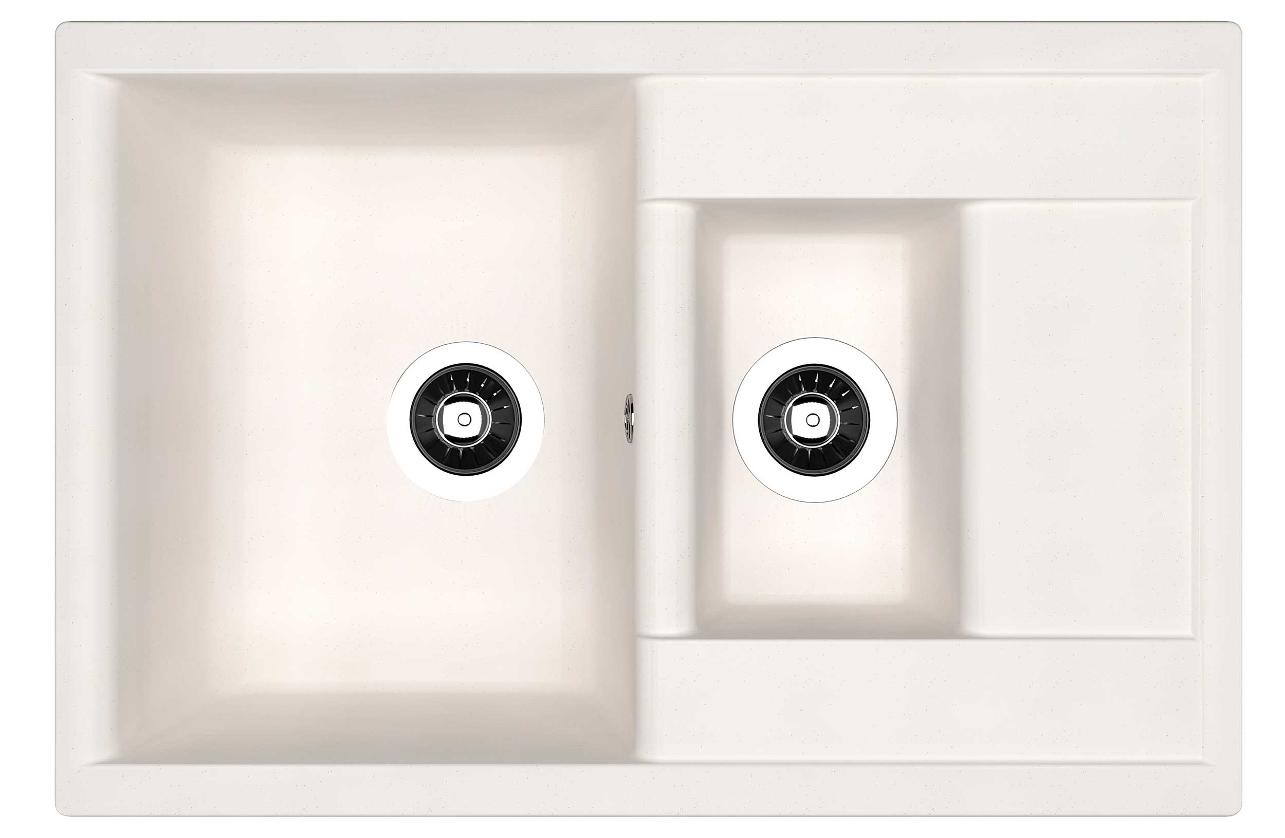 Мойка "Астра" 760*510*217мм две чаши, белый