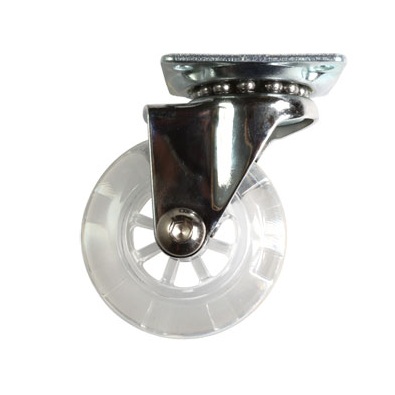 Колесо мебельное 35мм прозрачное с подшипником