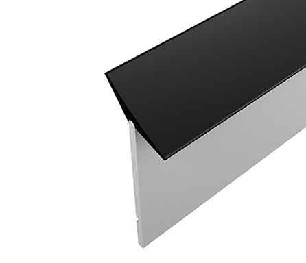 Плинтус уплотнительный силиконовый черный 4,2м