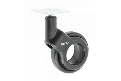 Колесо мебельное 60 мм чёрное, без тормоза GTV