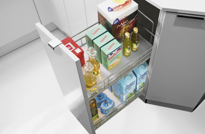 Выдвижная корзина Cargo IQ plus 300мм. серебро/нагрузка 20 кг/