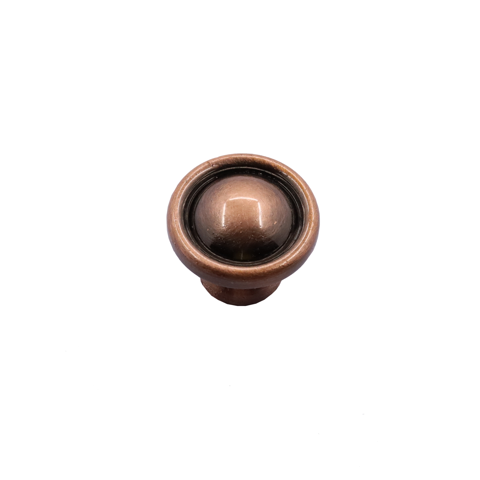 Ручка-кнопка 319, медь патина глянец