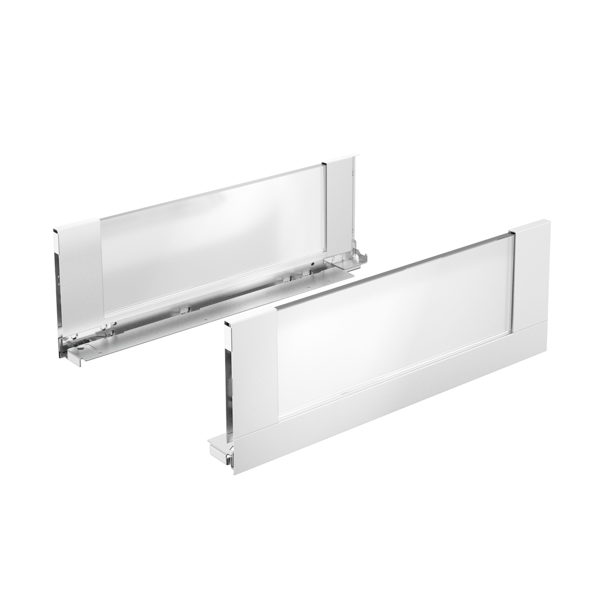 Комплект боковин ящика Inlay с заглушками 400*187 белый, левая