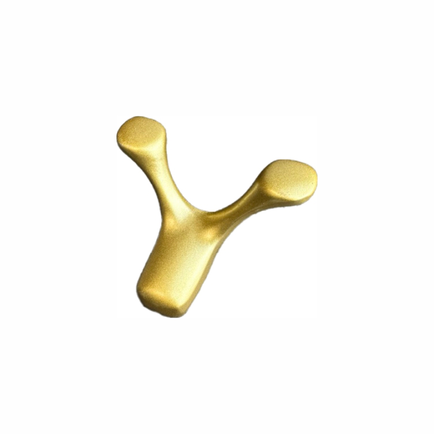 Крючок 046 - 2-х рожковый, золото матовый