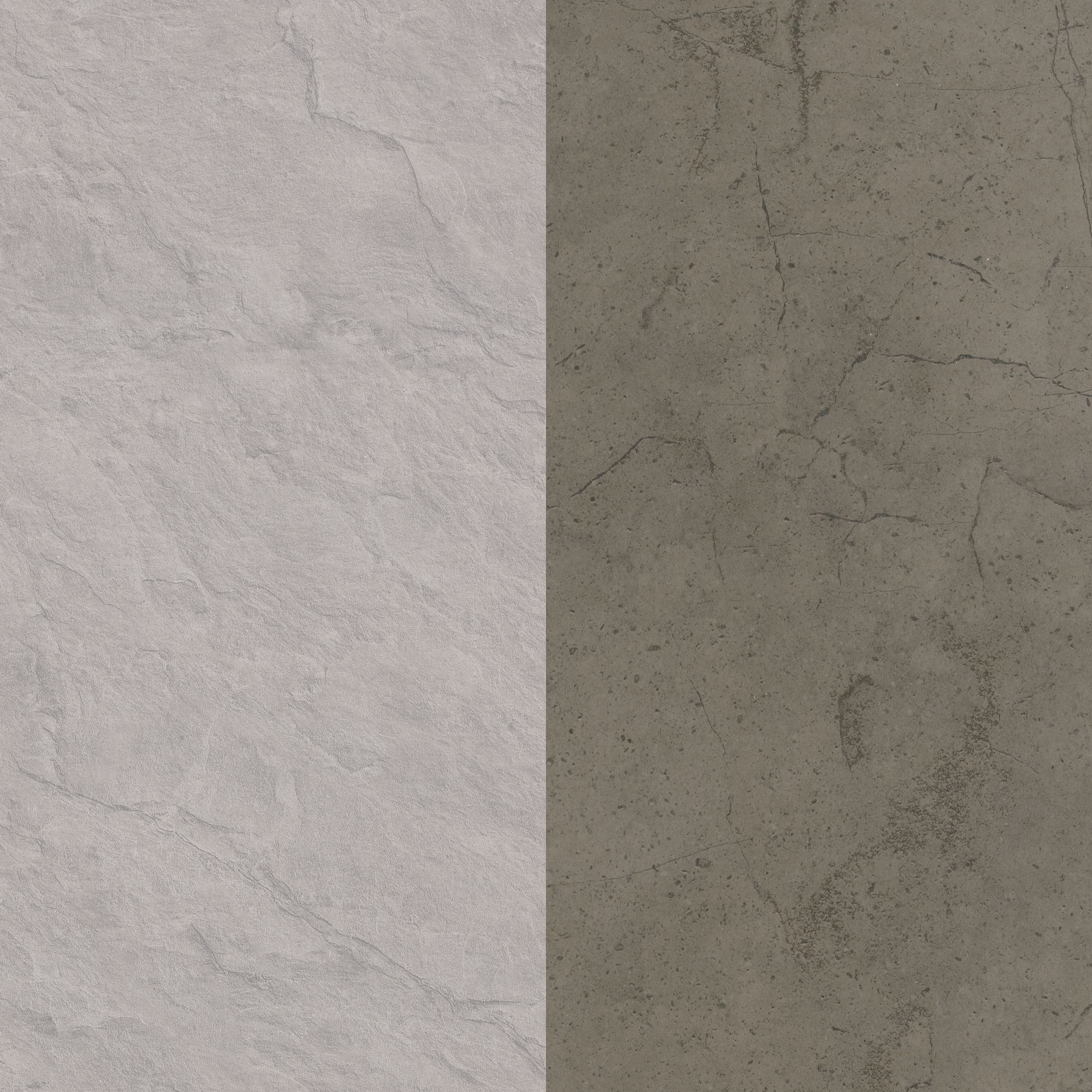 Стеновая панель для кухни 4100*640*8мм Сланец скиваро светло-серый/Камень гави серо-коричневый