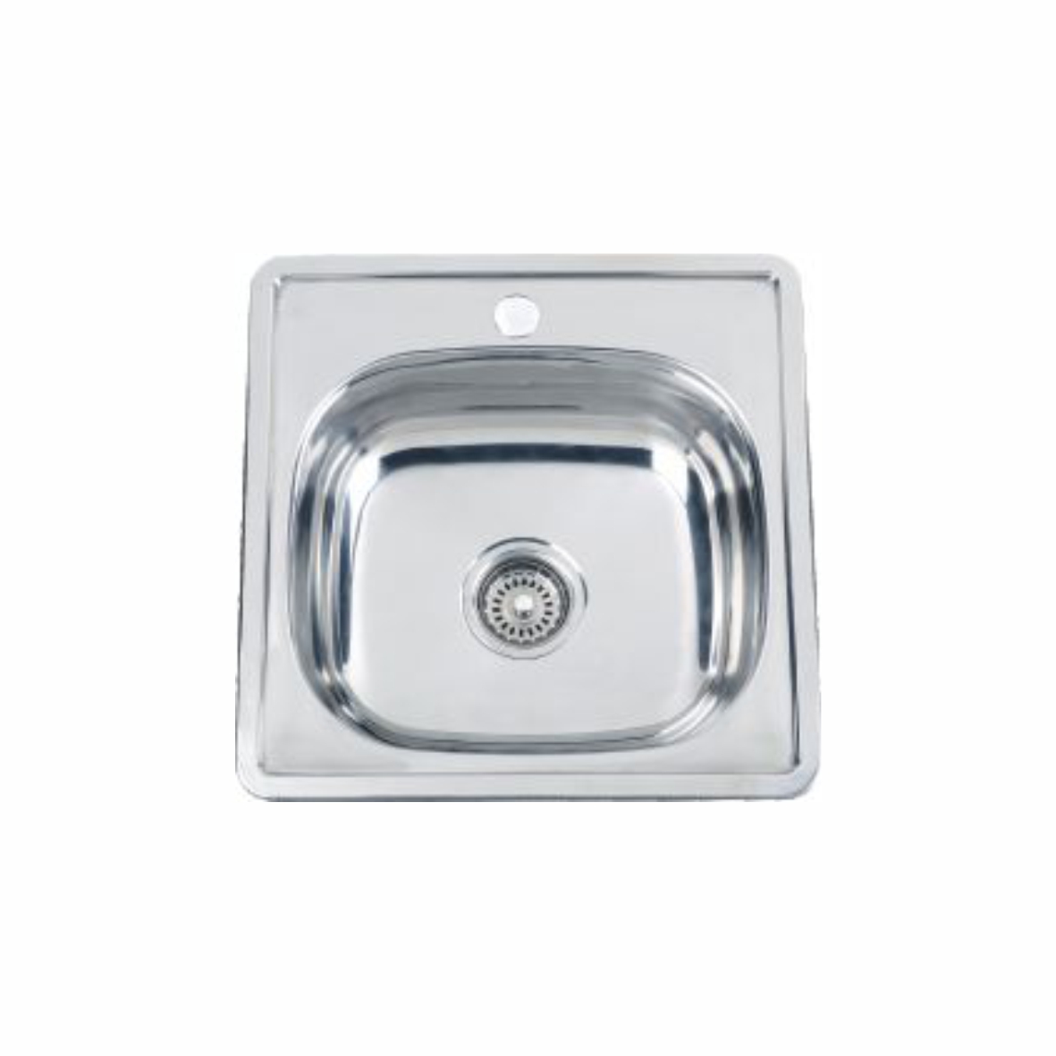 Мойка врезная 480*480*150мм /0,6/, матовая /сифон с переливом в комплекте/