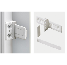 Механизм фиксации двери холодильника, пластик, белый