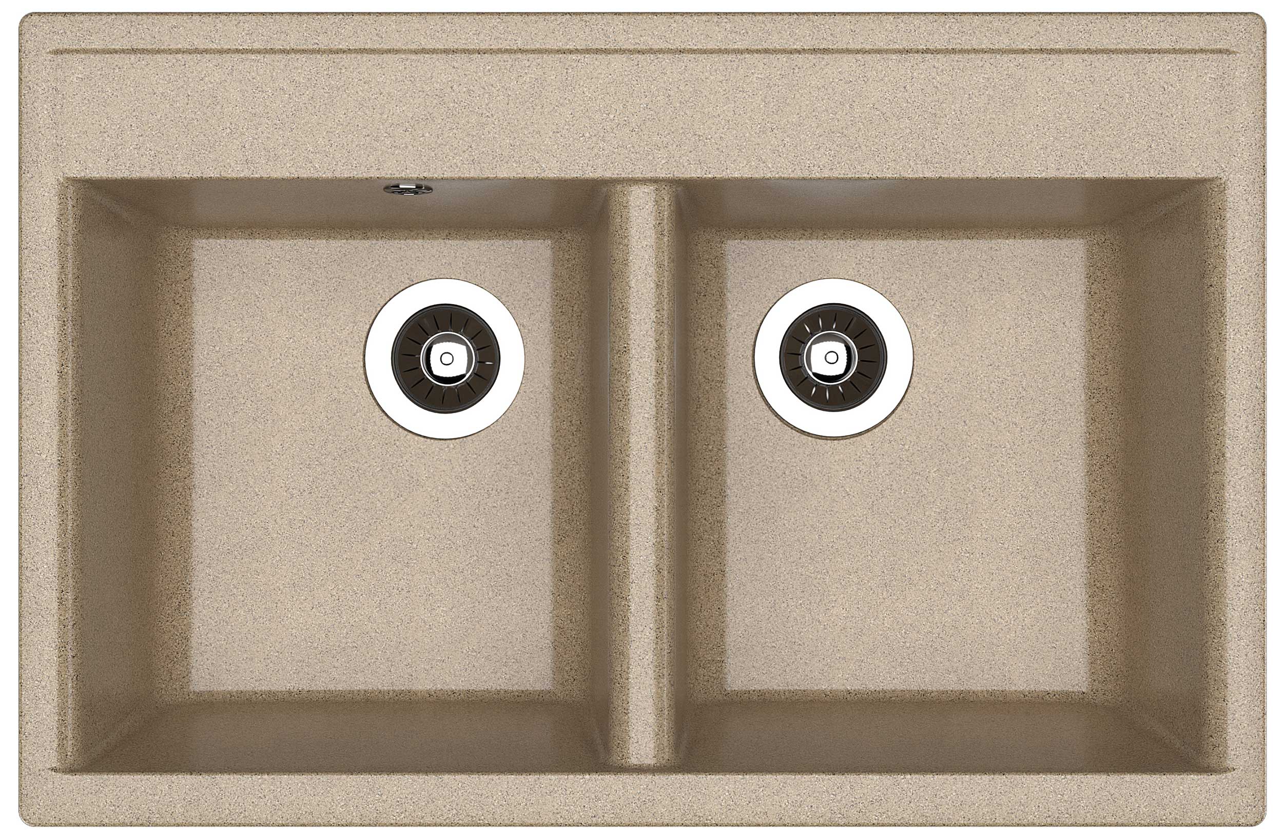 Мойка "Астра" 780*510*217мм две чаши, терра