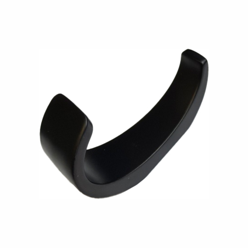 Крючок 031 - однорожковый, черный матовый RIFF