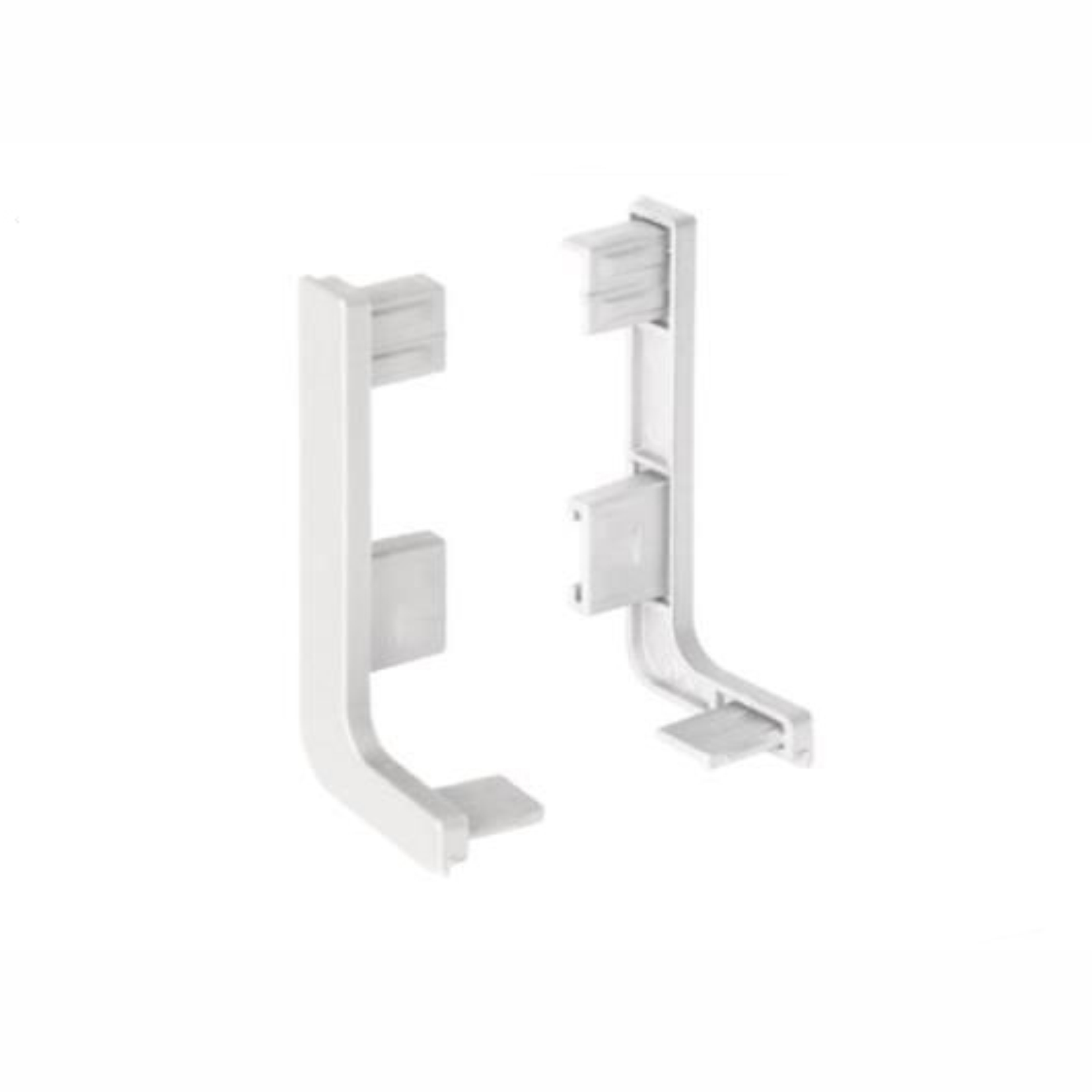 Комплект открытых заглушек для Г-образного профиля белый /2шт/