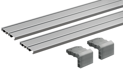 Двойной комплект профилей SlideLine M для вкладной навески, под прикручивание в паз/приклеивание, L2