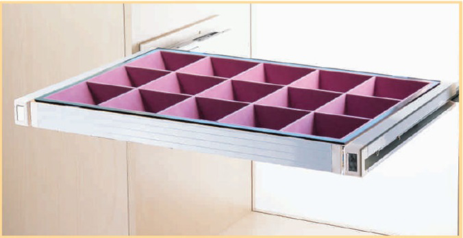 Корзина гардеробная выдвижная органайзер D480*W860*H84 RIFF