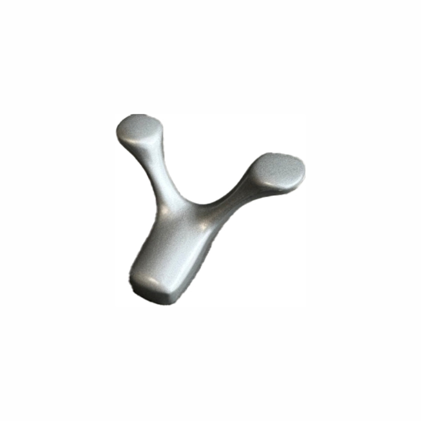 Крючок 046 - 2-х рожковый, серый