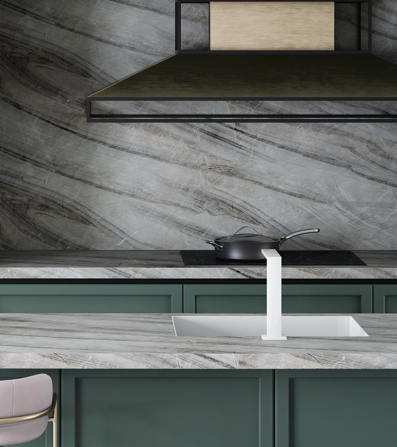 Столешница  4100*600*38 Мрамор карелия