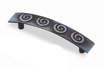 Ручка-скоба 435-096, латунь патина глянец RIFF