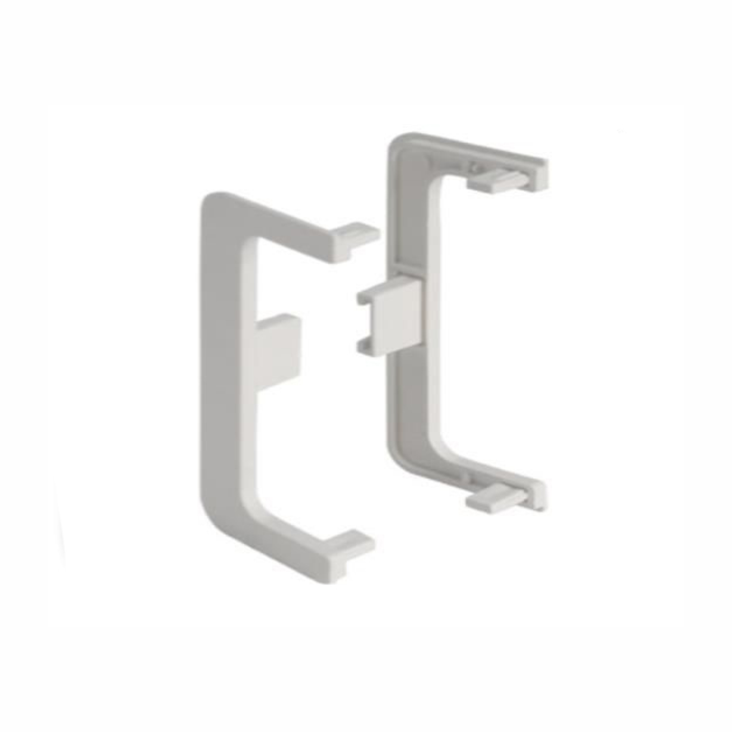 Комплект открытых заглушек для С-образного профиля белый /2шт/