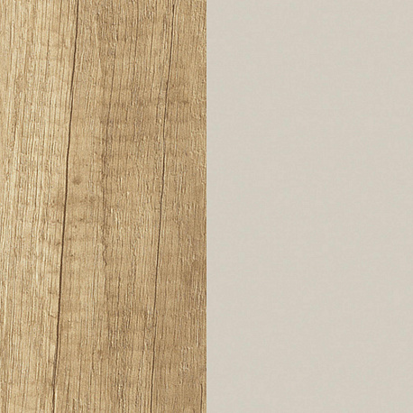 Стеновая панель для кухни 4100*640*8мм Дуб небраска натуральный/Светло-серый