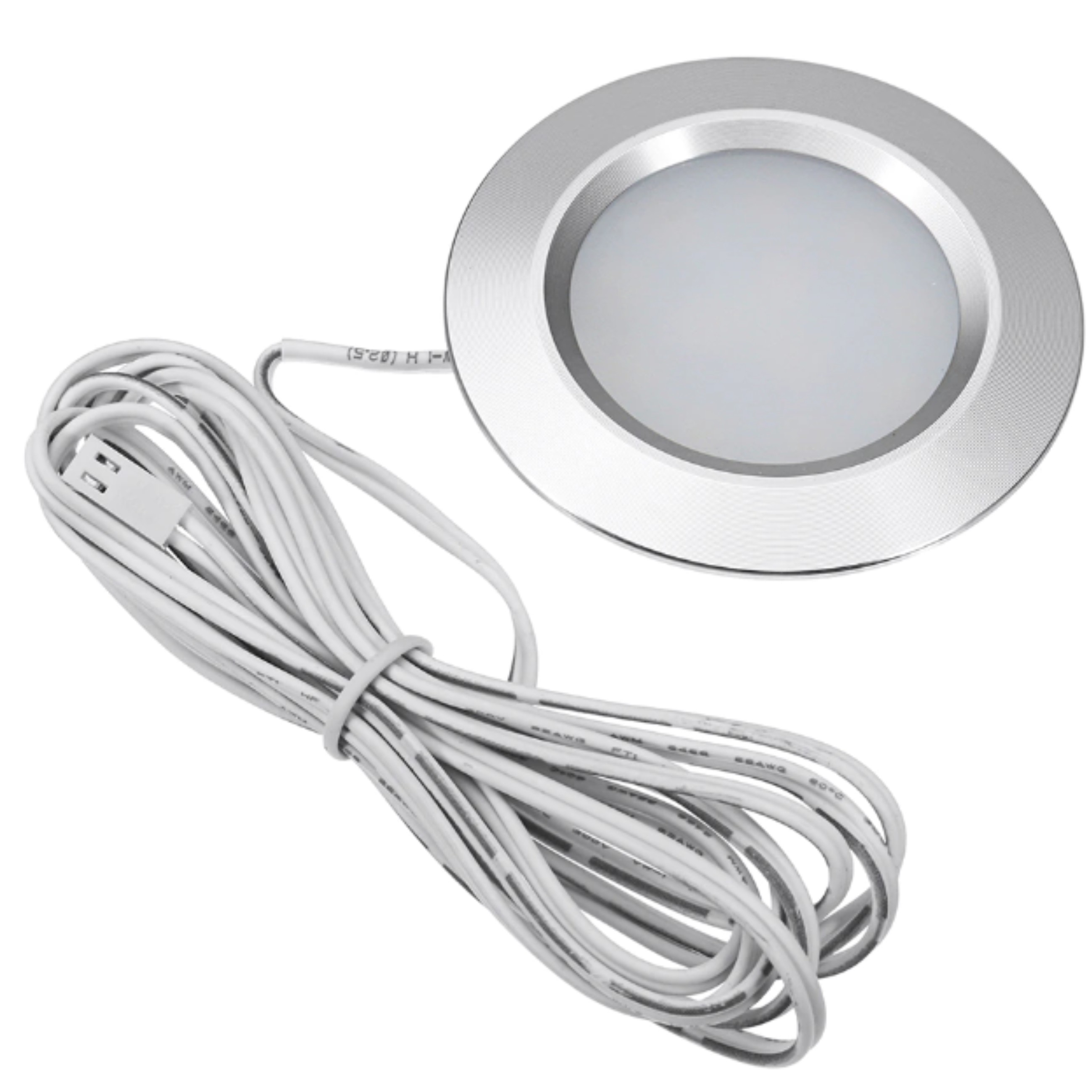 Светильник светодиодный врезной круглый Sonnig Loca /Серебро/3000К/Теплый белый свет/D=68мм