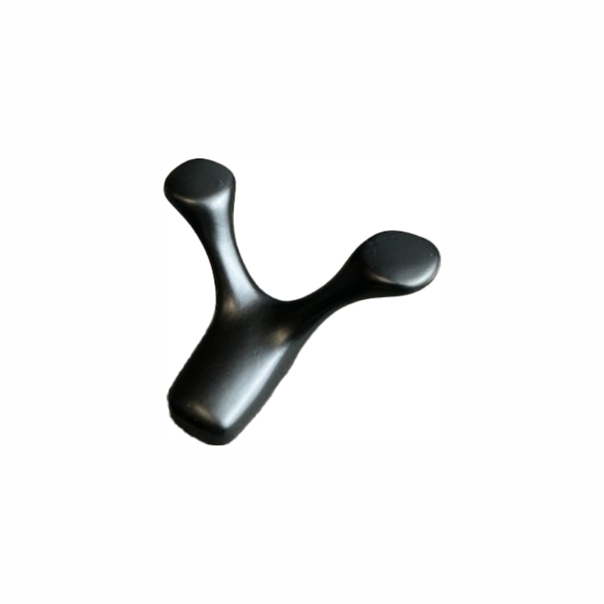 Крючок 046 - 2-х рожковый, черный матовый