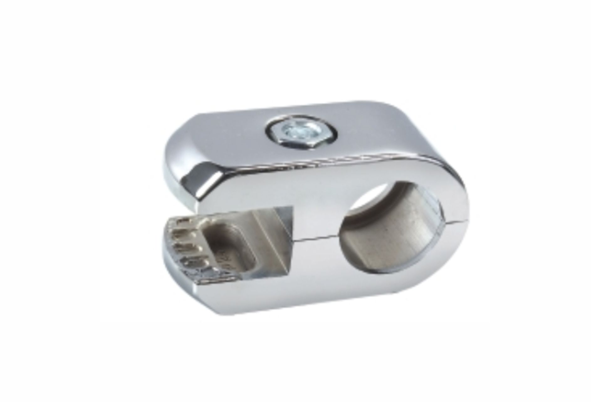 Держатель панели / стекла D=25 хром /с уплотнителем/ RIFF