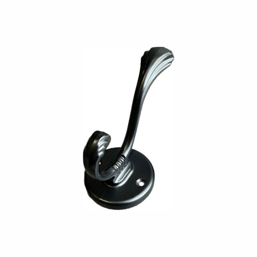 Крючок 042 - 2-х рожковый, черный матовый