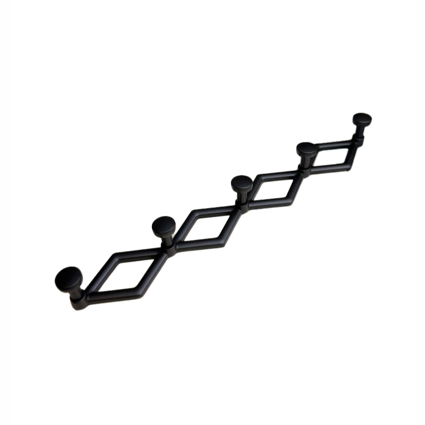 Вешалка 5-ти рожковая, чёрный матовый