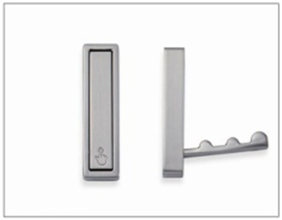 Крючок 033 - однорожковый, черный матовый RIFF