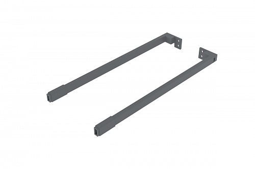 Продольный квадратный рейлинг L=400мм, крепление к задней стенке из ДСП, антрацит GTV