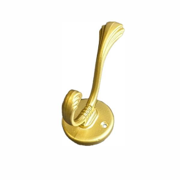 Крючок 042 - 2-х рожковый, золото матовый
