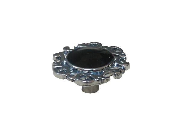 Ручка-кнопка 291, хром/черный