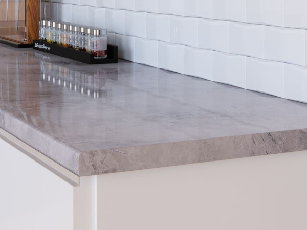 Столешница  3050*600*27 Мрамор марквина синий глянец