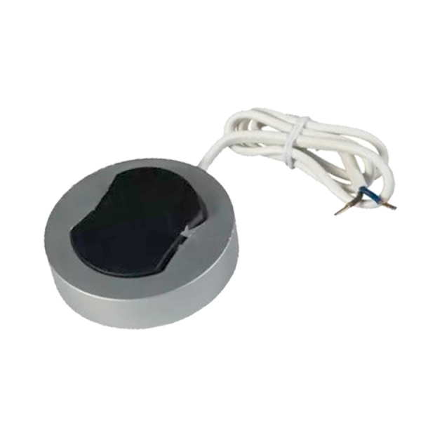 Выключатель накладной круглый D=65 серебро Sonnig