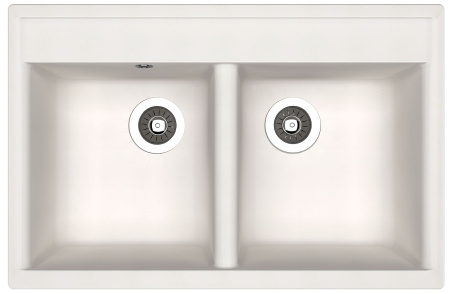 Мойка "Астра" 780*510*217мм две чаши, белый