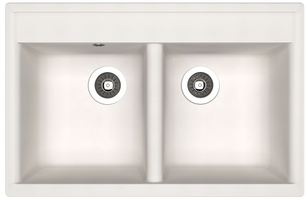 Мойка "Астра" 780*510*217мм две чаши, белый