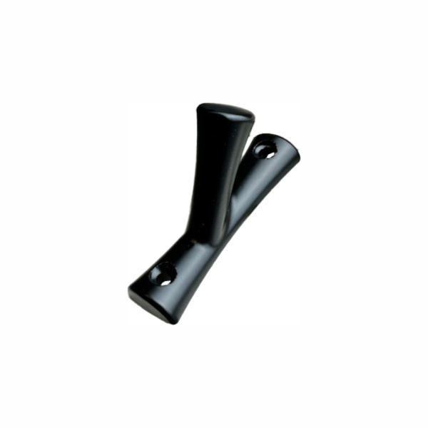 Крючок 048 - однорожковый, черный матовый